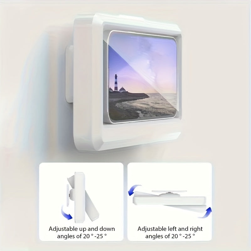 Soporte para teléfono móvil de alta calidad para ducha, antiniebla, giratorio 360°, pantalla táctil, ángulo ajustable, gancho de alta sensibilidad, material ABS para uso en baño