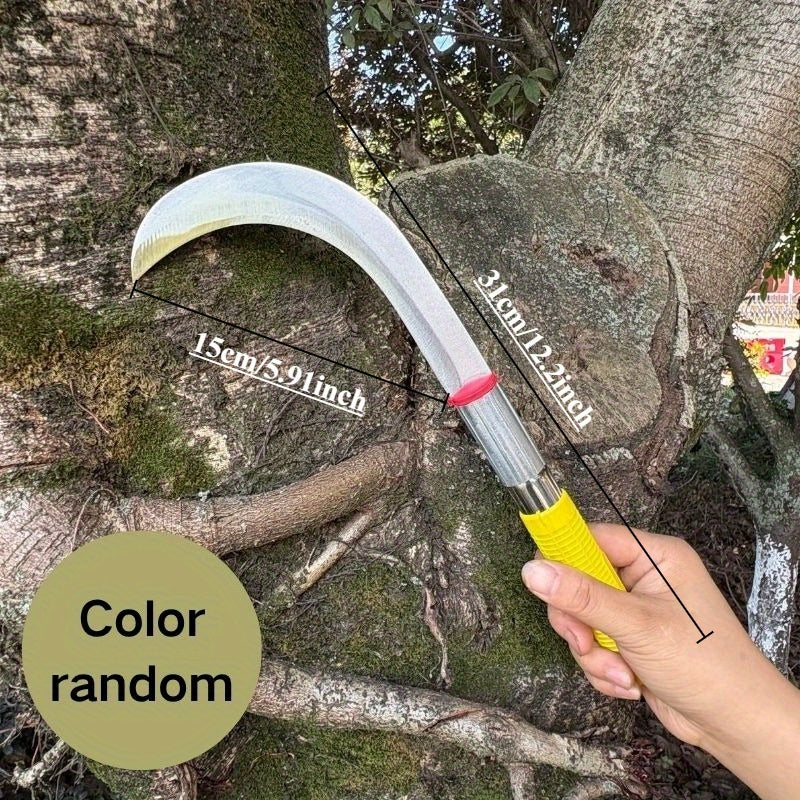 Navaja de Jardín Resistente - Cuchillas Afiladas, Mango Antideslizante Amarillo - Herramienta Profesional para Podar, Cortar Malezas y Trimming - Ideal para Hogar, Granja y Paisajismo - Tijeras Manuales Duraderas para Césped y Jardín, Diseño Ergonómico,