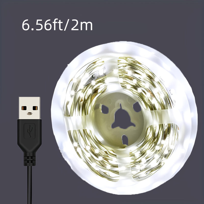 Luces LED 91.44cm-15.24metro para iluminación de dormitorio, Conectar y reproducir, con blanco cálido de 3000K y blanco de 5600K, Adecuado para familias de vacaciones, fiestas, vitrinas de exhibición interior, iluminación de fondo de TV