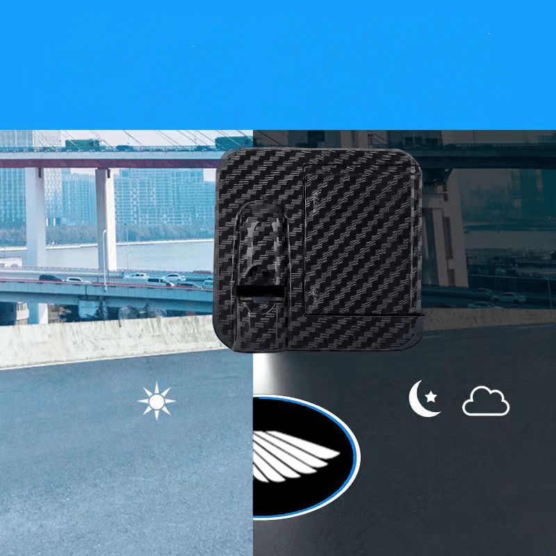 4 piezas/juego Mini luz de seguridad para puerta de coche LED, lámpara de seguridad anti-collisiones con patrones de alas creativos, accesorios para automóviles, decoraciones, sin batería.
