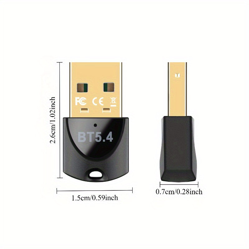 Adaptador de red inalámbrico BT5.4, receptor y transmisor inalámbrico USB mini, alimentado por USB, plug and play, inalámbrico, no requiere controlador, externo