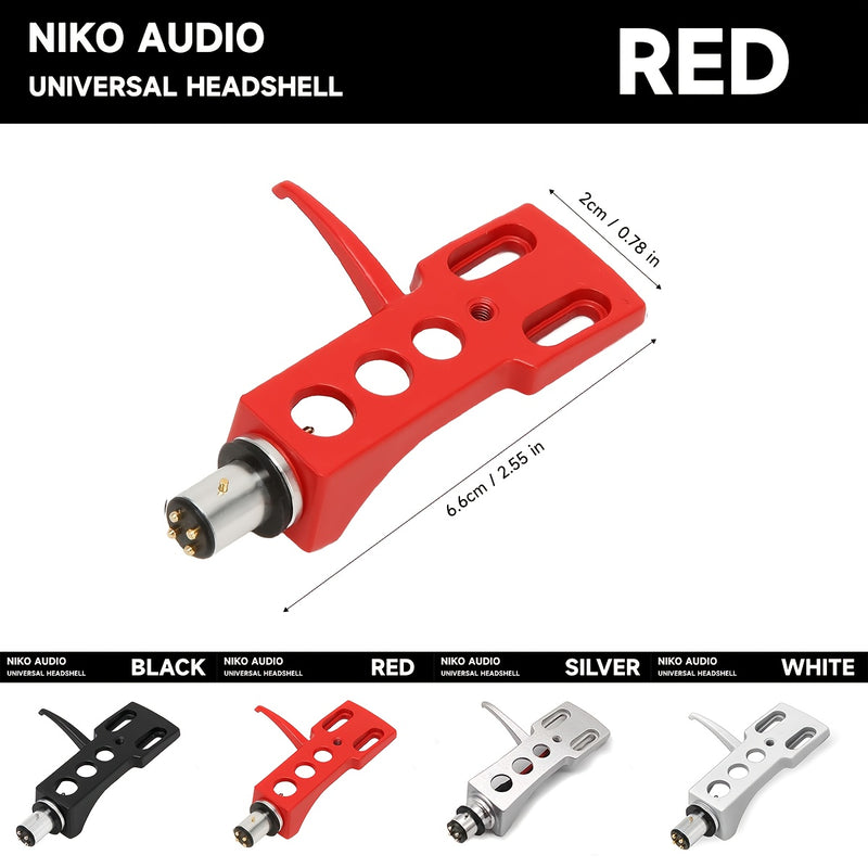 Carcaj de Tocadiscos HI-FI: Carcaj para tocadiscos DJ, disponible en múltiples colores, incluye 4 cables de alta fidelidad, material de aleación premium, soporte antientropía para brazo