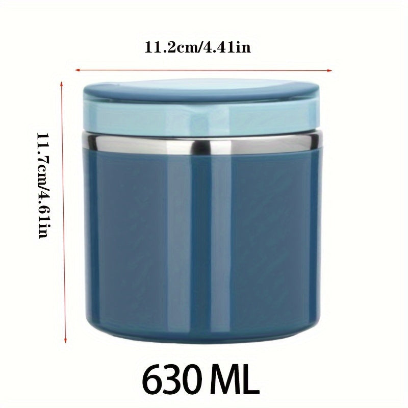 Termo de Acero Inoxidable de 21.3oz para Comida Caliente, Caja de Almuerzo Sellada de Gran Capacidad, Ideal para la Escuela, la Universidad y Almacenamiento en la Cocina, Taza de Desayuno, Utensilios de Cocina, Material Escolar