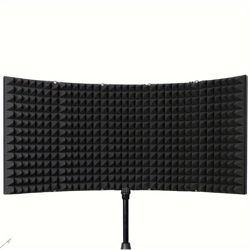 Micrófono de Estudio de Grabación Profesional, Estudio Acústico, Diseño Portátil de Tres a Cinco Puertas, Material ABS, Compatible con Interfaz XLR, Reducción de Ruido y Absorción de Sonido, Adecuado para Estudios de Grabación, Talleres de Canto y Config