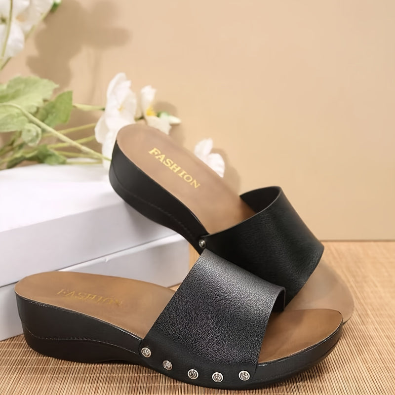 Sandalias Retro para Mujer con Correa en el Tobillo y Punta Abierta - Zapatos de Verano Cómodos con Suela Antideslizante, Detalles & Cubierta Suave de PU para Salidas Casuales - Colección Medio Oriente, Sandalias Adornadas, Calzado para Clima Cálido, For