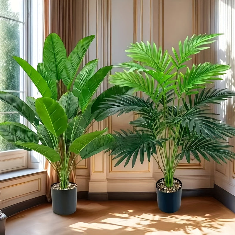 Dos Árboles Artificiales en Colores Atractivos, Plantas Artificiales Resistentes a los Rayos UV Adecuadas para Decoraciones de Primavera / Verano y Día de San Valentín, Hogar, Jardín, Patio y Porche Deco Jardín de Balcón - Plástico, Sin Contenedores