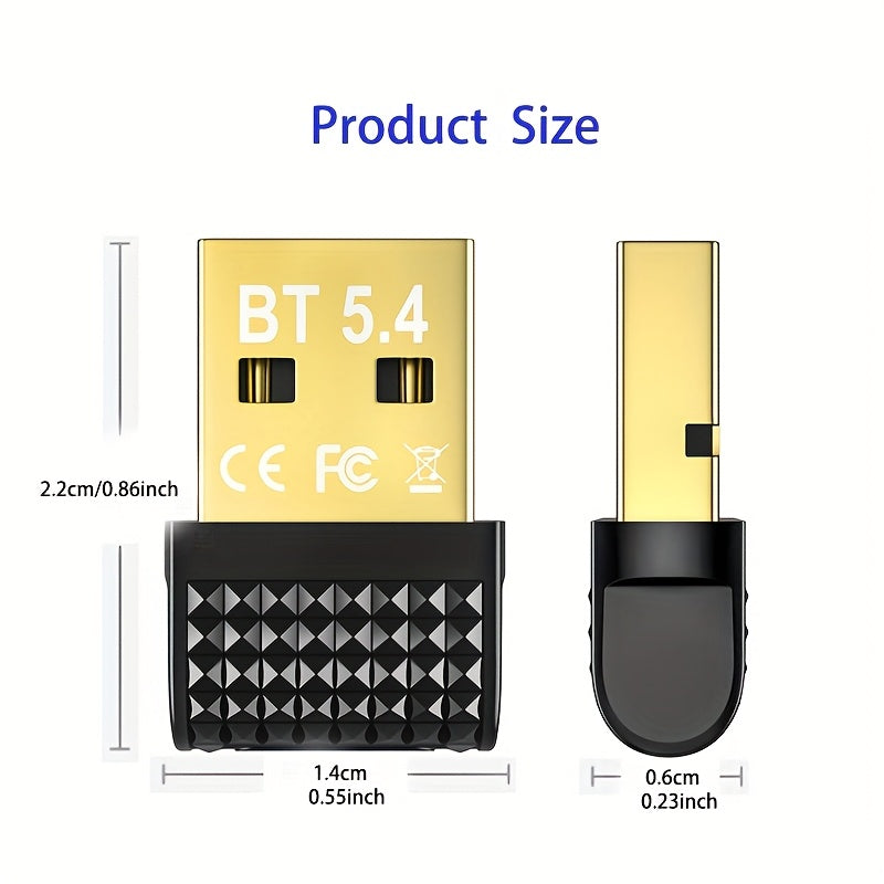 Receptor de dongle inalámbrico USB, compatible con 5.3/5.1/5.0/4.2/4.1/4.0 y otras versiones de dispositivos, adecuado para computadoras/auriculares/teclados/mouse habladores y otros dispositivos, Windows11/10/8.1, enchufe y juego, adaptador de red inalá