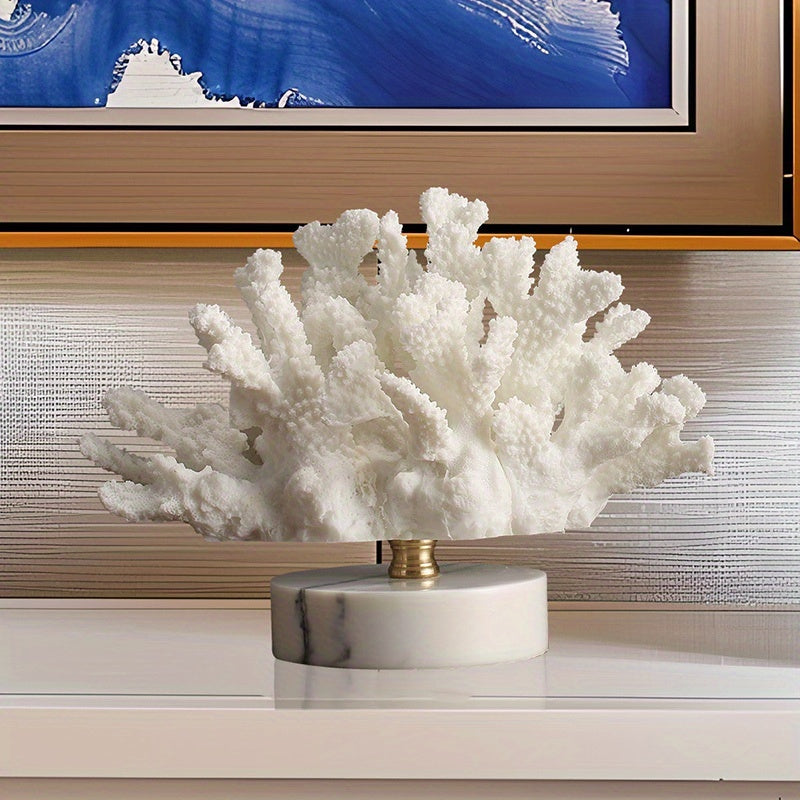 Coral artificial de resina decorativa - Adorno de coral falso realista, artesanía de arrecife de coral oceánico, decoración para hogar, oficina y temática costera