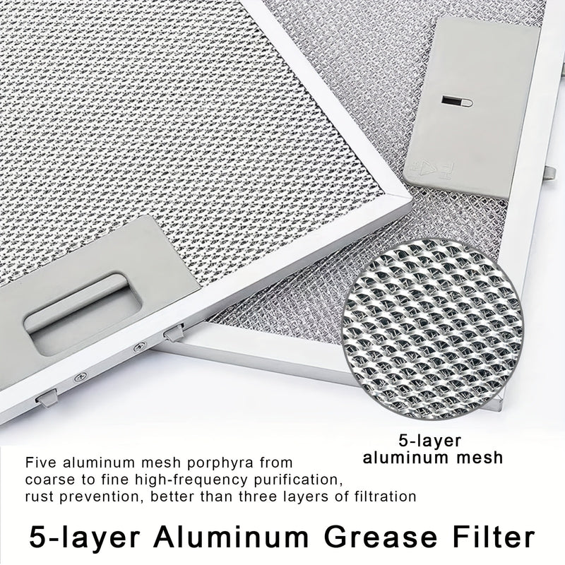 1 Juego/2 Piezas/4 Piezas Malla de Filtro para Campana Extractora de Aleación de Aluminio - Pantallas Filtrantes de Aceite y Grasa para Purificación Eficiente del Aire en Cocinas, Accesorios de Ventilación Bajo Gabinete Fácil Instalación, Filtros de Aire
