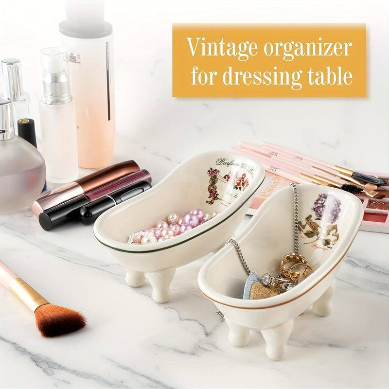 Encantador Jabonera Ovalada de Cerámica de 14.22cm - Decoración Vintage para Baño, Perfecta para Accesorios de Hogar y Cocina, Decoración y Accesorios de Baño