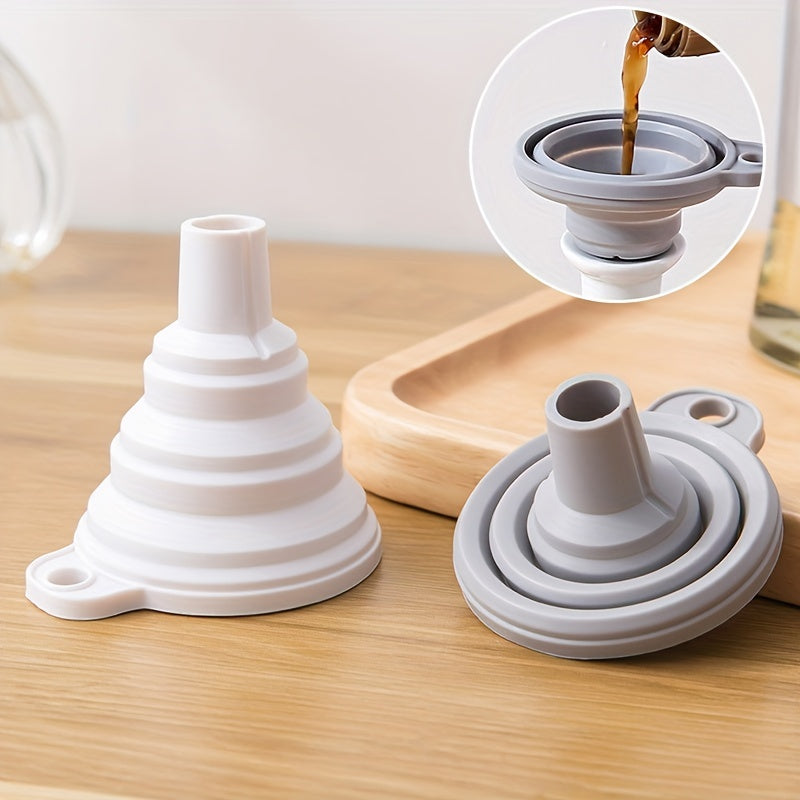 1pc Embudo de Silicona Plegable - Mini, Utensilio de Cocina Seguro para Alimentos para la Dispensación Fácil de Líquidos