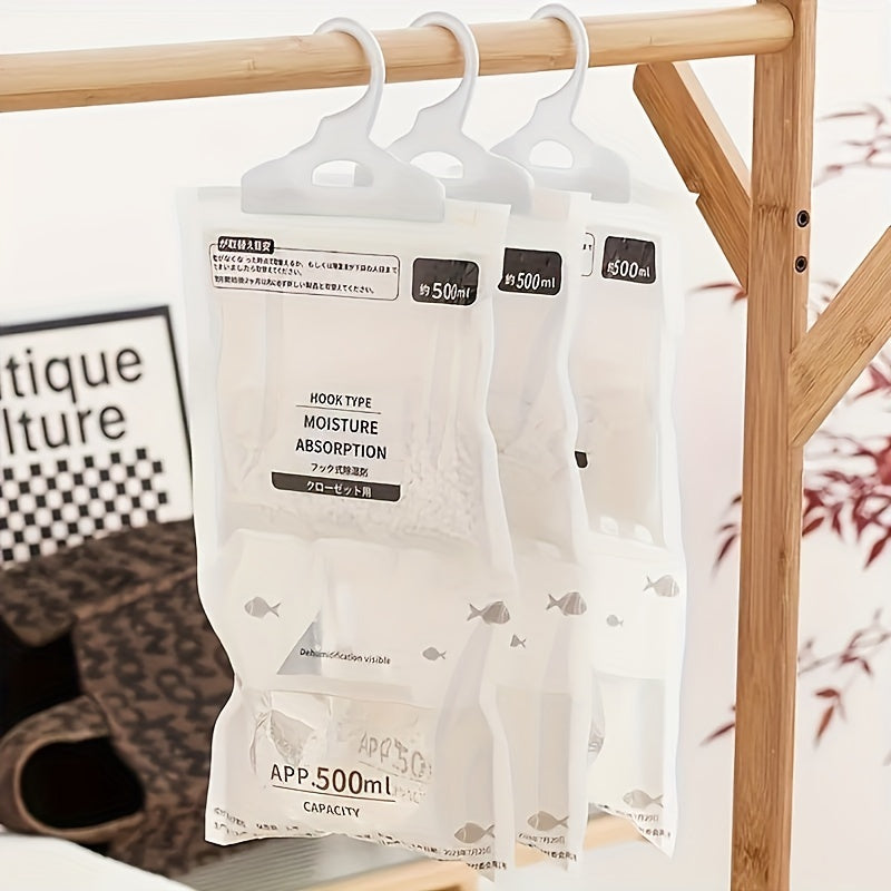 Bolsas deshumidificadoras grandes de 5 paquetes, absorción de humedad, transpirables, antimoho, para uso en el hogar y el armario, no requieren energía, eliminación del exceso de humedad, accesorio purificador de aire