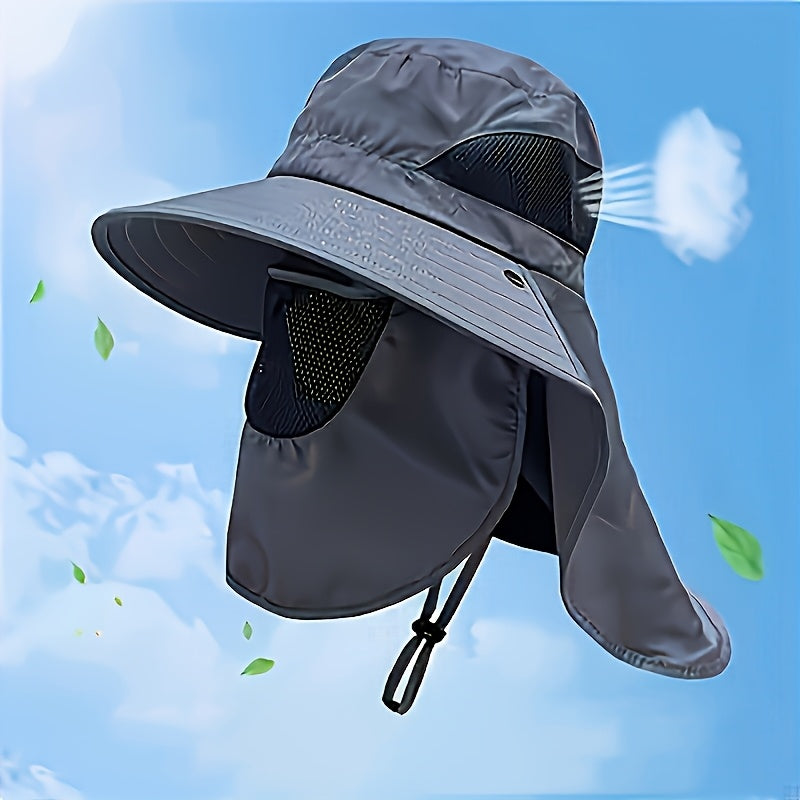 Sombrero Multifunción para Hombre al Aire Libre, un accesorio elegante diseñado para aventureros. Combina el estilo clásico de una gorra con tecnología de secado rápido y avanzada, siendo tu compañero ideal en cada viaje: desde momentos tranquilos de pes