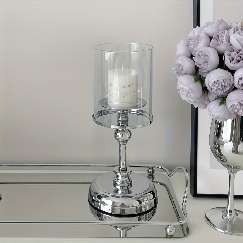 3 piezas Elegantes Portavelas de Metal y Cristal Dorado - Perfectos para Cenas Románticas, Cumpleaños, Bodas, Decoraciones para el Hogar y Hoteles | Ideales para Navidad, Halloween, Pascua, Janucá, Acción de Gracias