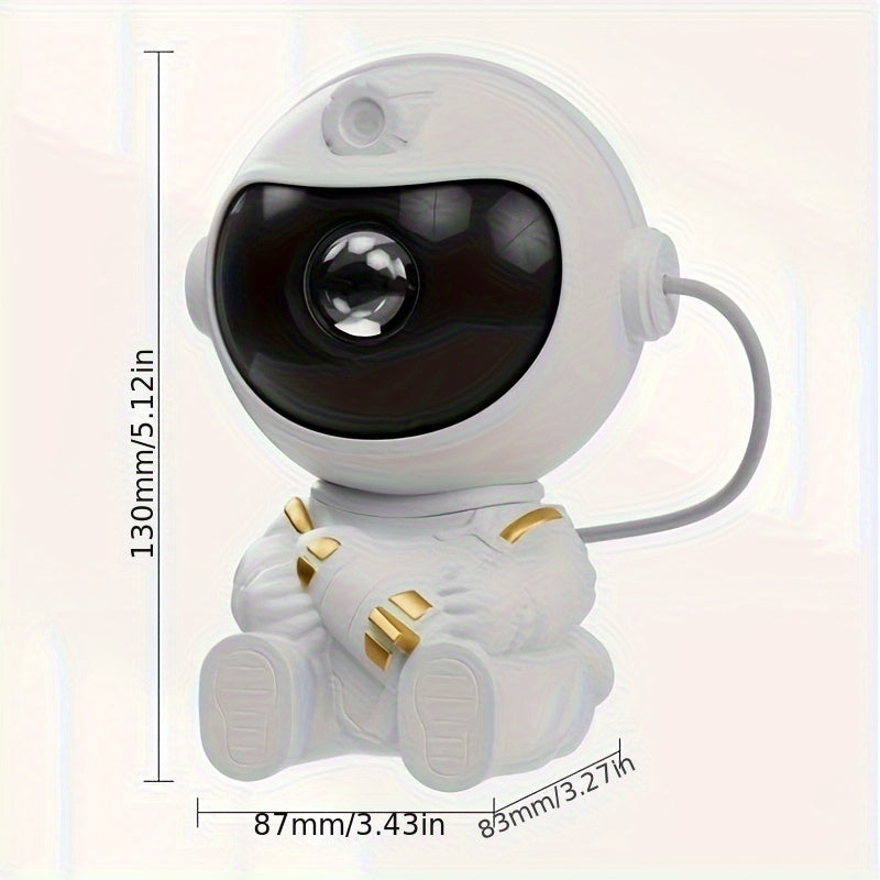 Mini proyector de estrellas para astronautas, nebulosa para la galaxia, luz nocturna LED, decoración de dormitorio con alimentación USB, ángulo de proyección flexible, incluye control remoto, estilo moderno, sombra de plástico, control de botones para re
