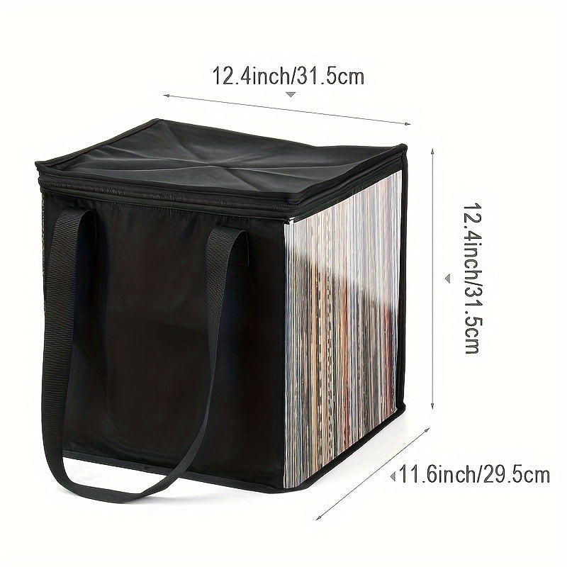 Estuche de viaje para discos de vinilo con caja transparente de TPU, apto para 50 discos y álbumes LP de 12 pulgadas, ideal para colección, viajes, conciertos, funda protectora con ventana transparente