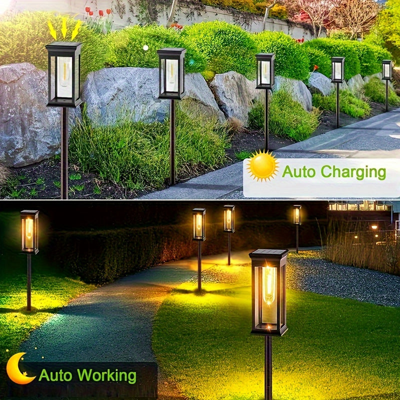 Luces solares para exteriores, decoración de patio de jardín y sendero, luces solares duraderas y brillantes IP44 para exteriores.