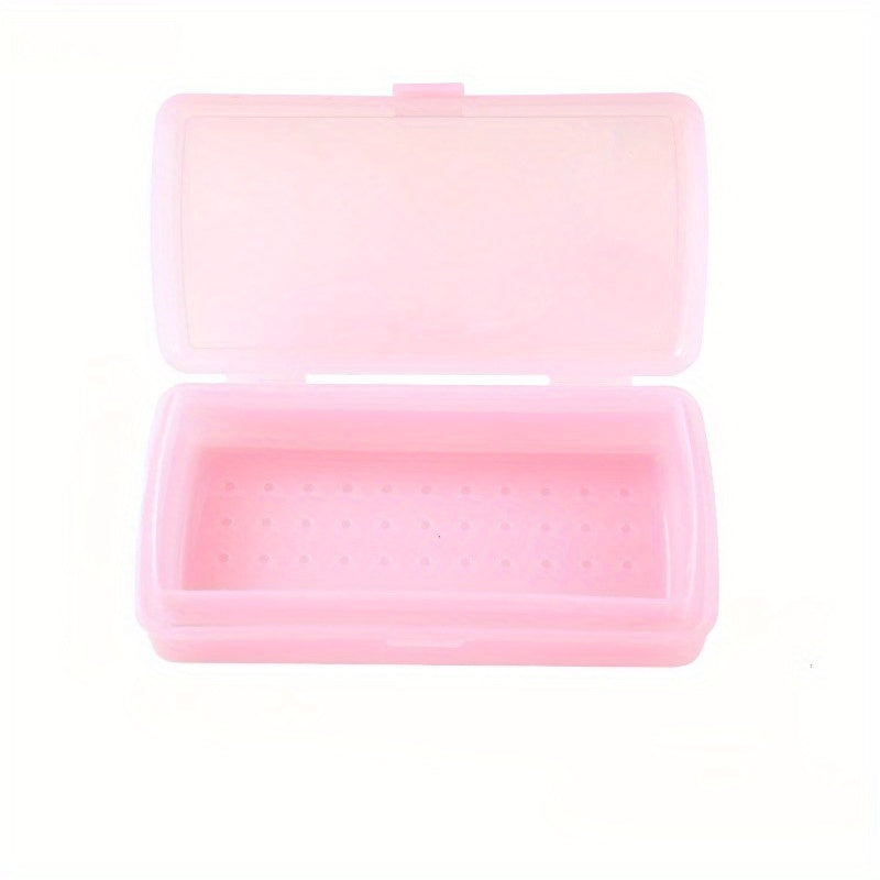 1 pieza, bandeja de esterilización portátil manual para arte de uñas - Caja de desinfección de plástico PP con múltiples compartimentos y agujeros de ventilación, ideal para salón, spa, herramientas de manicura, suministros de arte de uñas | Bandeja orga