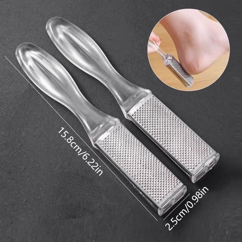 1pc Lima de Pies Manual de Doble Cara - Exfoliante Antideslizante, Sin Necesidad de Electricidad/Batería - Herramienta para Pedicura y Manicura en Casa, Salón o Viaje - Construcción Duradera de Plástico, Superficie Texturizada, Eficiente Exfoliador, Dise