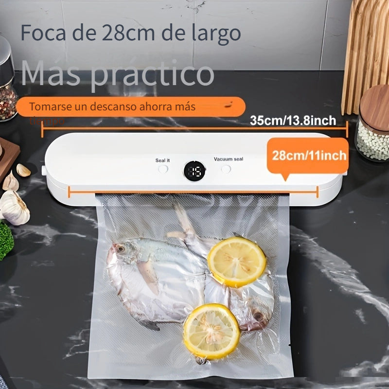 Sellador de Vacío Automático Compacto - 110-130V, Enchufe de EE.UU., Ideal para la Conservación de Alimentos y Snacks, Esencial en la Cocina