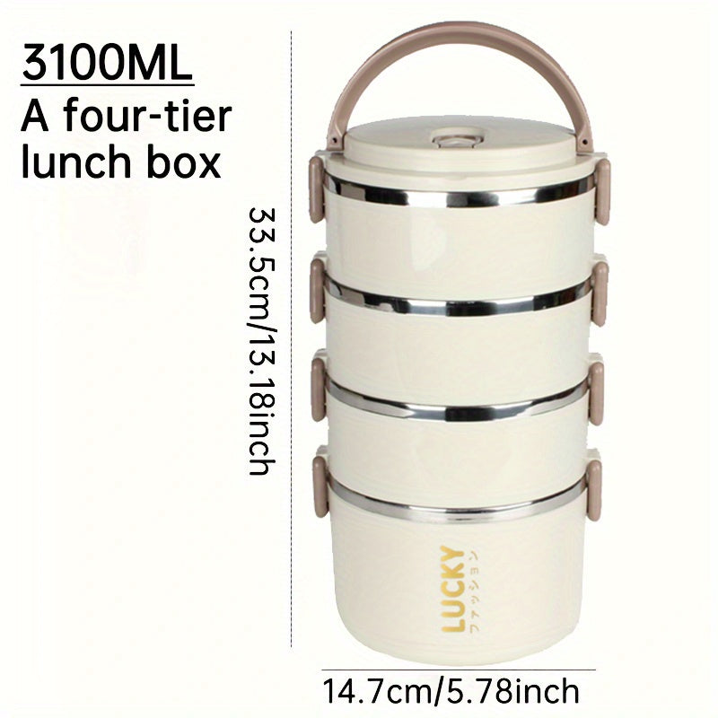Caja Térmica Grande de Acero Inoxidable - Portátil, Reutilizable para la Escuela, Camping y Útiles Escolares
