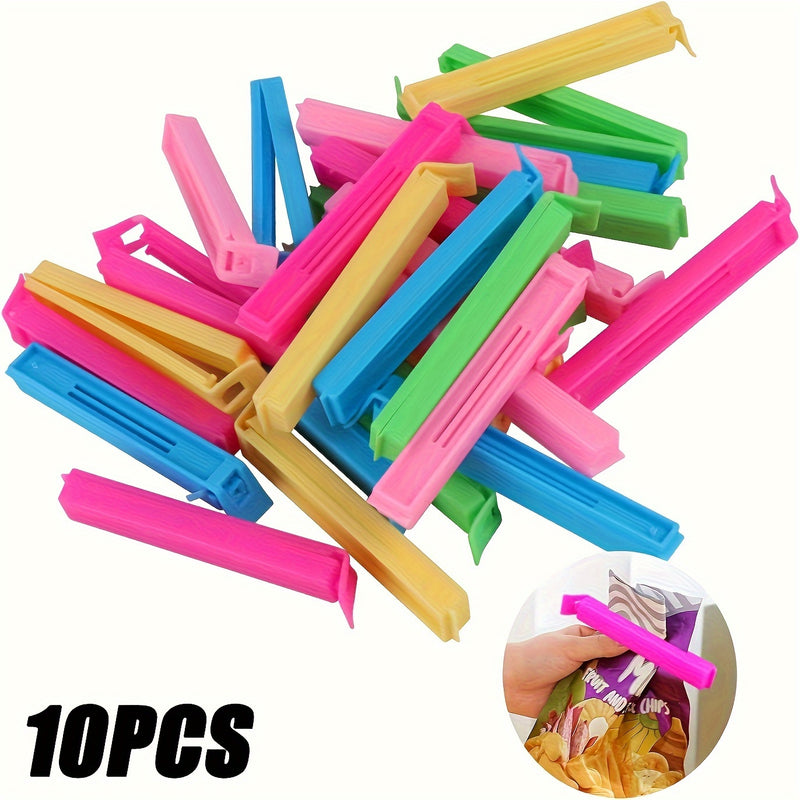 20pcs/10pcs/5pcs Clip de Bolsa de Alimentos de Plástico, Clip de Sellado Reutilizable, a Prueba de Humedad, Polvo y Mantenimiento de la Frescura, Caja de Almacenamiento de Cocina y Accesorios de Almacenamiento