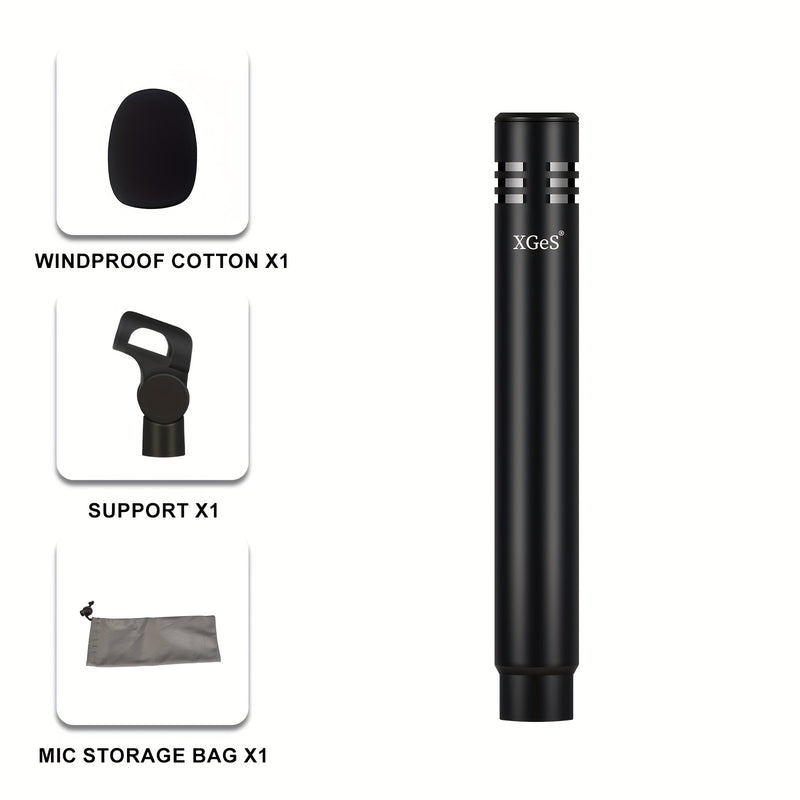 Micrófono de condensador de diafragma pequeño C06 Ultra Heart Finger - Grabación de alta definición para instrumentos acústicos - Audio nítido, listo para el escenario, musicalidad mejorada para batería, violín, piano