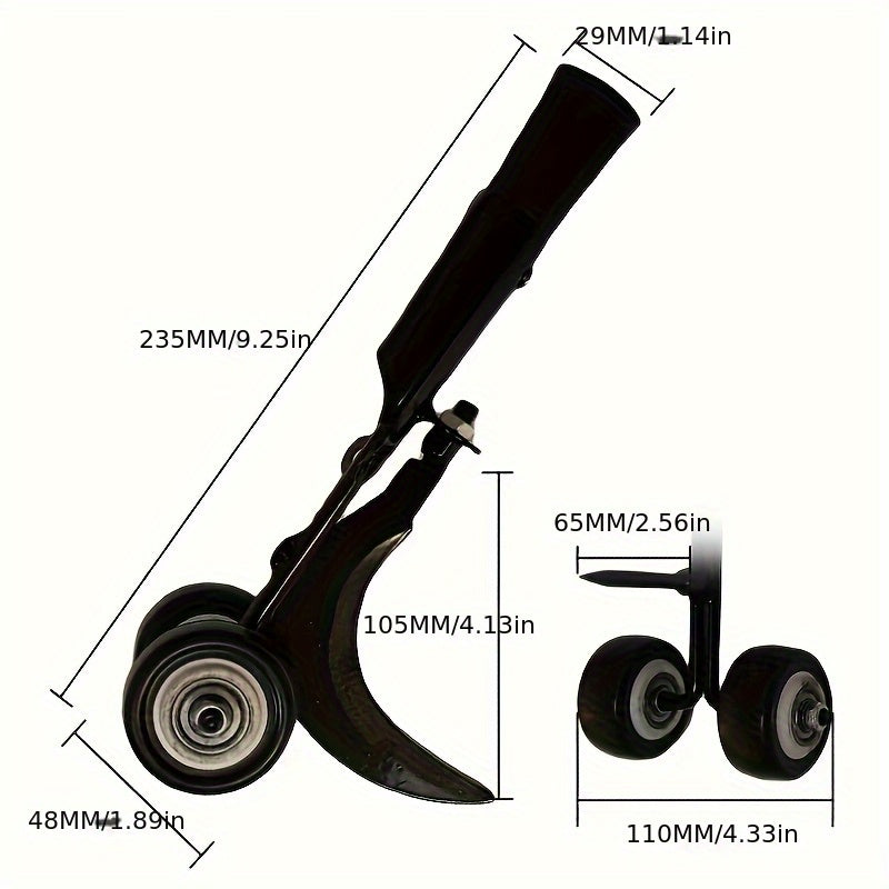 1pc Herramienta Manual para Arrancar Malezas con Rueda Rodante - Sin Necesidad de Mango, Ideal para Jardín, Césped y Acera - Eliminación Eficiente de Malas Hierbas con Menor Esfuerzo Físico, Mantenimiento del Jardín, Limpiador de Caminos, Mecanismo de Pa