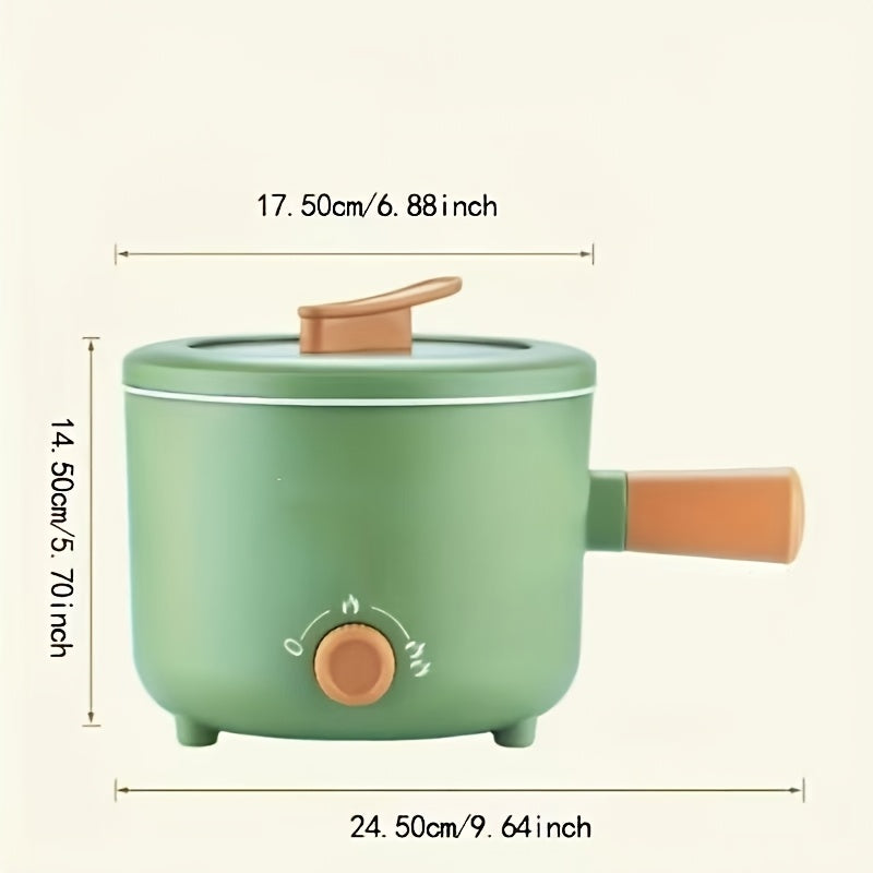 Cocina eléctrica para pot y fideos, sartén eléctrica de doble calor de conservación, antiadherente, multiusos para freír, cocinar a fuego lento y hervir, fácil de limpiar, conducción de calor rápida, experiencia de cocina duradera y resistente a altas te