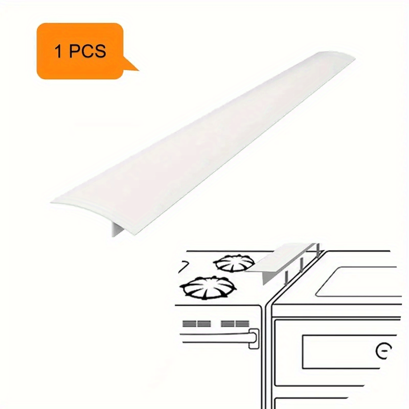 1pc Cubierta de Silicona Resistente al Calor para Hueco de Estufa - Opciones en Negro, Blanco, Transparente para Relleno de Hueco de Encimera de Cocina, Perfecto Entre la Estufa y la Lavadora, Duradero y Fácil de Limpiar, Relleno de Hueco de Cocina | Cub