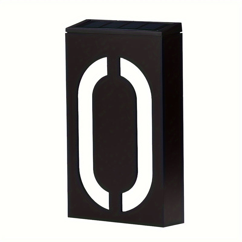 RUOCIN Luces solares LED para números de casa - Exteriores, jardín, patio, pared, montaje en pared, impermeable IP55, diseño de montaje semienterrado desmontable con control de interruptor, batería recargable, luces solares exteriores, moderna lámpara, p