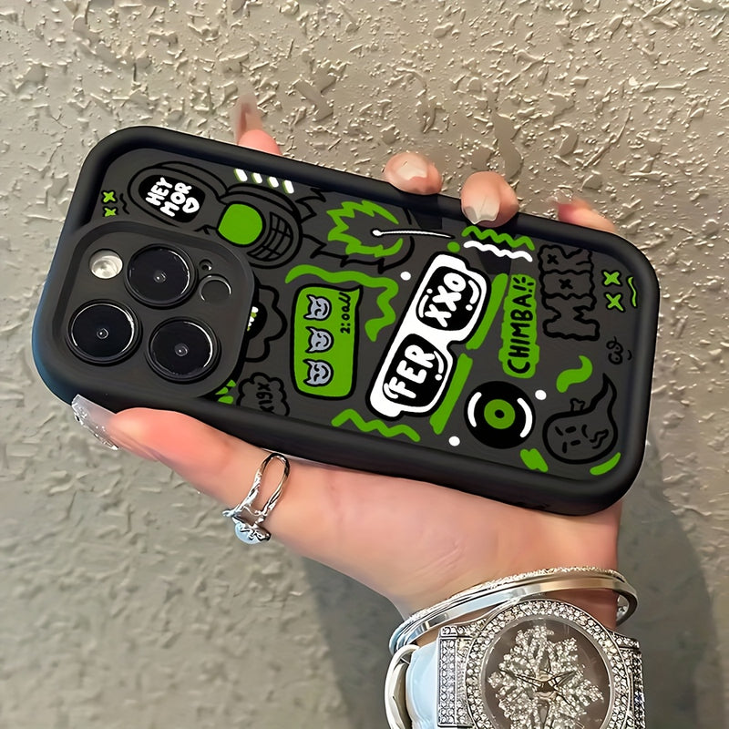 Funda para iPhone 16, 15, 14, 13, 12, 11 Pro Max, Mini, XR, XS, X, 7, 8 Plus, con diseño graffiti Ferxxo, cubierta trasera suave de TPU para protección contra caídas