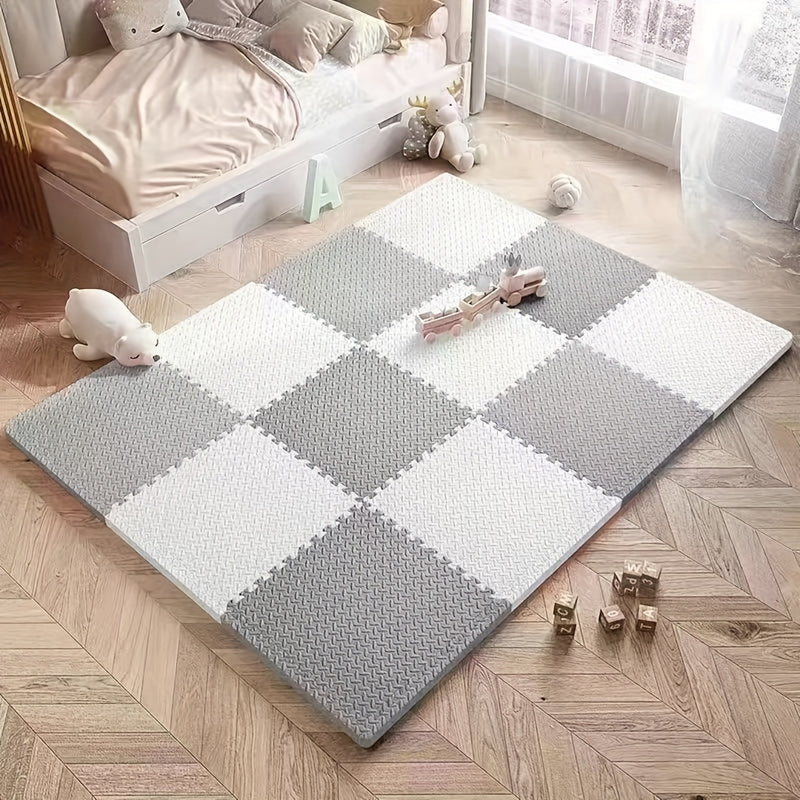 Paquete de 25 Alfombrillas de Espuma Engrosada - Tapetes Grandes Estilo Rompecabezas para Sala y Dormitorio, Ideales para Navidad, Perfectos para Acción de Gracias