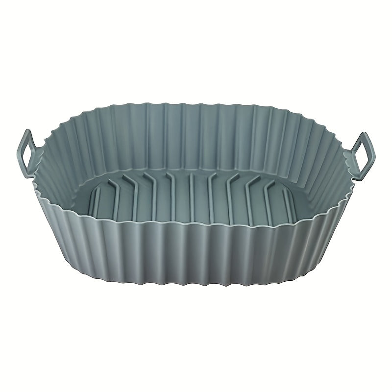 Forros de Silicona para Freidora de Aire Uso Comercial y Doméstico - Antiadherente Reutilizable con Relieves Elevados, Mangos Resistentes al Calor, Compatible con Freidoras de 3QT-5QT, Fácil Limpieza & Duradero, Diseño de Superficie Estriada