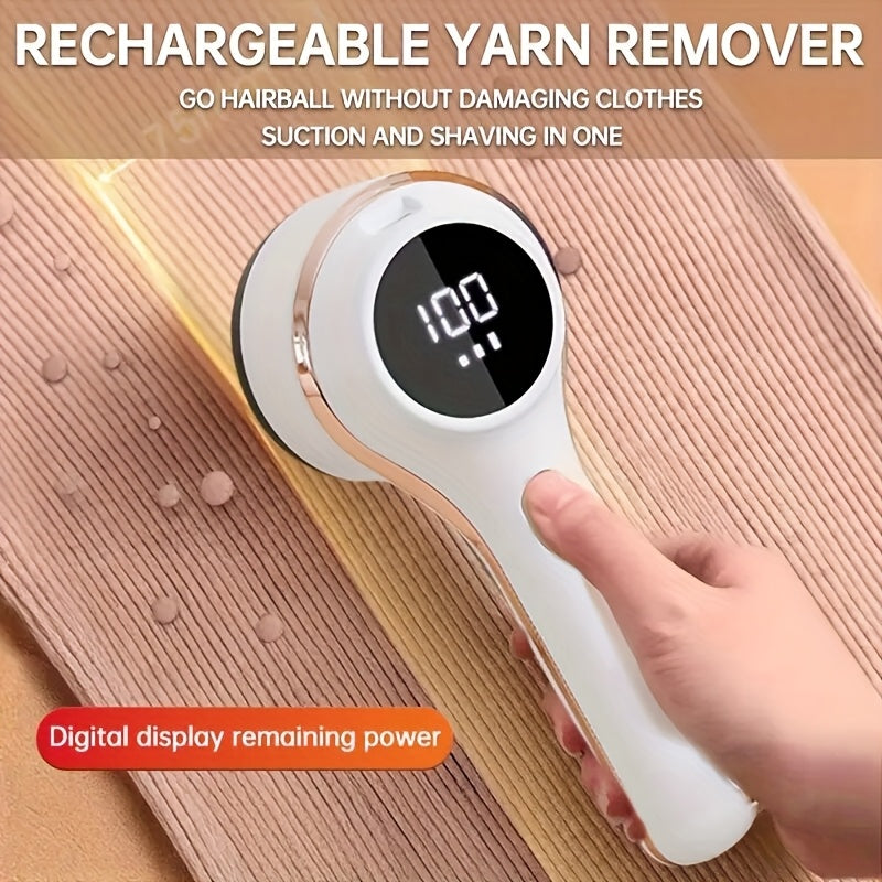 Recortador de Pelusa Altamente Práctico y Elegante con Carga USB, Pantalla Digital para Eliminar Pelusas de Ropa, Pantalones y Ropa de Cama - Dispositivo de Afeitado Casero Conveniente con 3 Configuraciones Ajustables, ¡Perfecto para Limpieza en Seco! Re