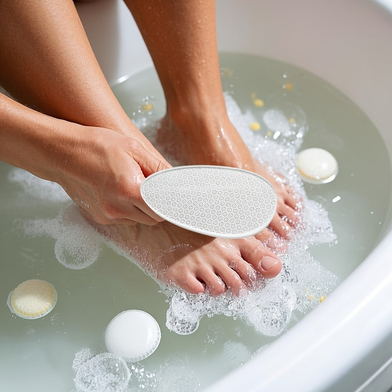 Esponja de piso de vidrio nano - Sin fragancia, no eléctrica, ideal para uso húmedo y seco, perfecta para eliminar la piel muerta y, esenciales para el cuidado de los pies | Cuidado de la piel suave para los pies | Herramienta de cuidado de los pies dura