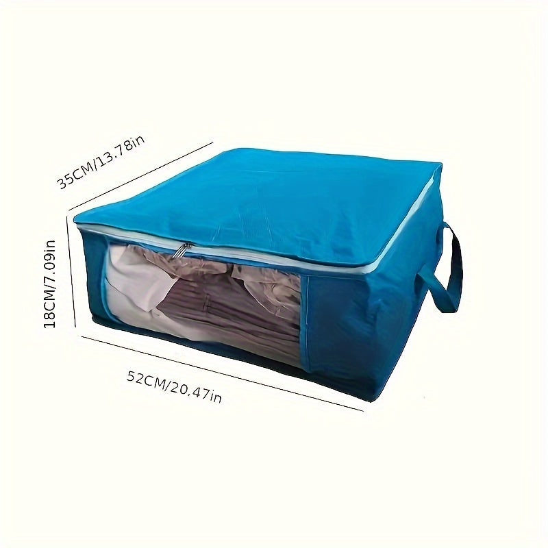 1 pieza Bolsas de Almacenamiento Impermeables y Reutilizables con Cierre de Cremallera - Organizador Duradero de Polipropileno para Ropa, Ropa de Cama, Mudanzas, Viajes y Organización del Hogar, Organizador de Ropa, Almacenamiento Debajo de la Cama