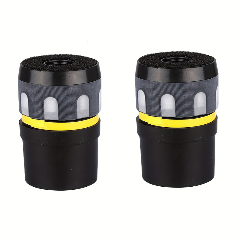 2 piezas de kit de repuesto de cartucho de micrófono dinámico unidireccional para Shure BETA58, captación de sonido de alta fidelidad para estudio y grabación en vivo, negro con franja amarilla.