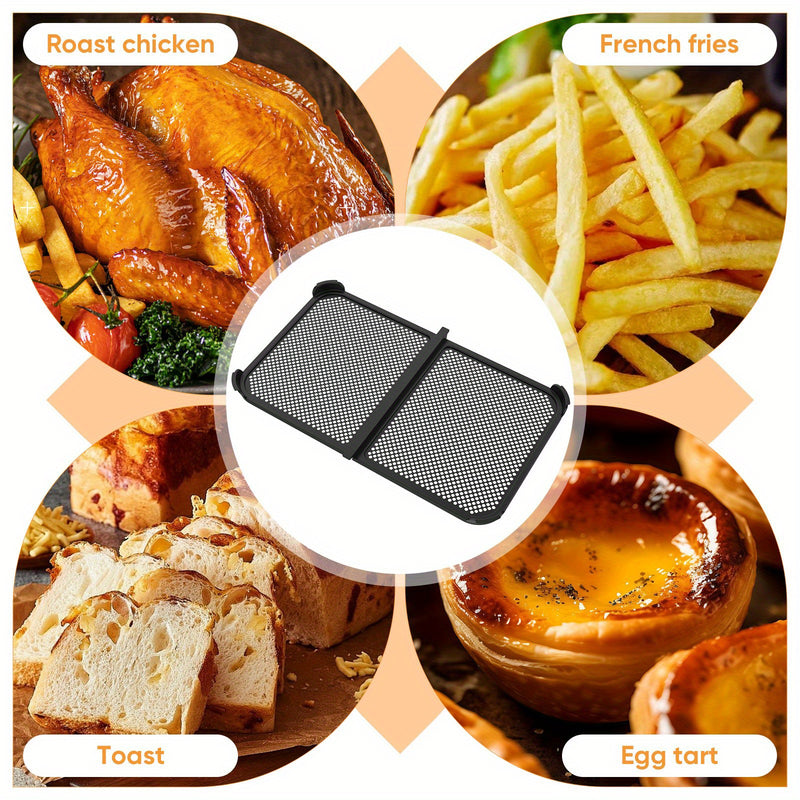 1pc Protector de salpicaduras de silicona para freidora de aire, alfombrilla reutilizable para prevenir salpicaduras de aceite para Ninja AF500, accesorio de cocina y parrilla, baffle antiadherente