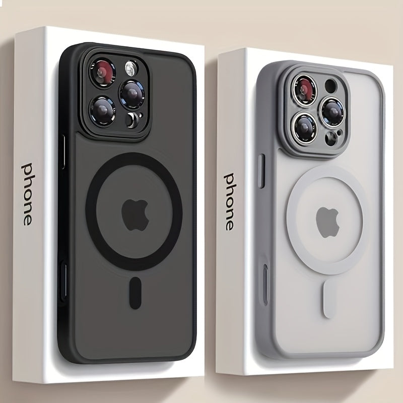 Funda mágica de lujo, mate y translúcida, resistente a golpes para iPhone 16, 15, 14, 13, 12, 11 Pro Max, compatible con carga inalámbrica y modelo 16e