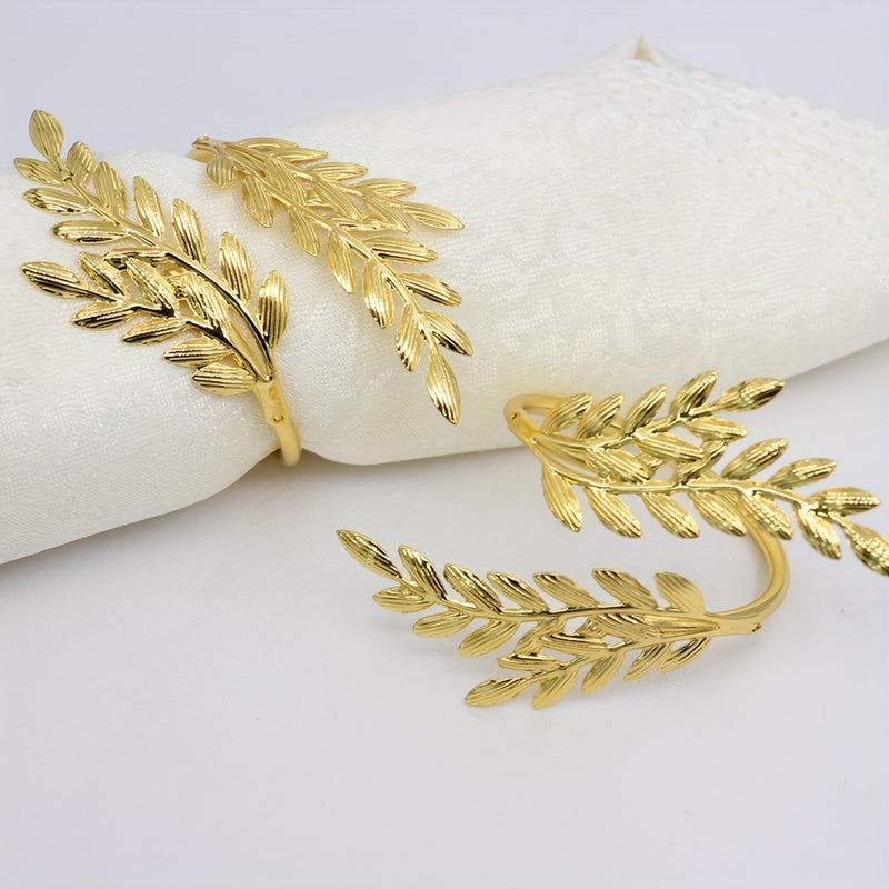 6 Piezas, Anillo De Servilleta Con Forma De Trigo, Decoraciones De Bodas, Ceremonias, Hebillas De Anillos De Servilleta Para Decoraciones De Mesa, Bodas, Cenas, Decoración De Fiestas