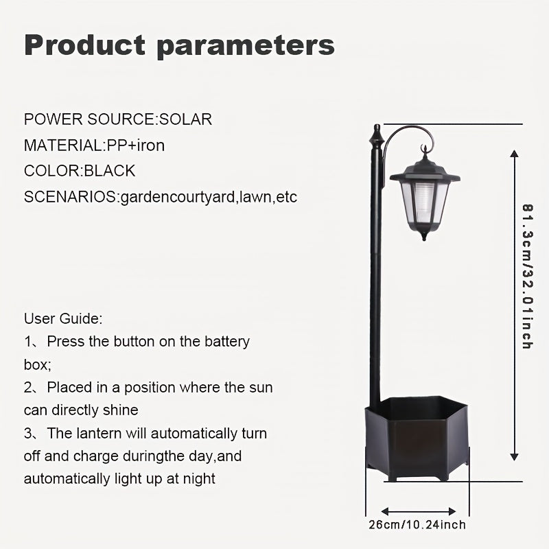 1 pieza de luz de maceta exterior DJGIFI alimentada por energía solar - Estilo tradicional, control de botón, carga solar, diseño de maceta para decoración de jardín y patio, decoraciones solares al aire libre, iluminación de patio, iluminación elegante,