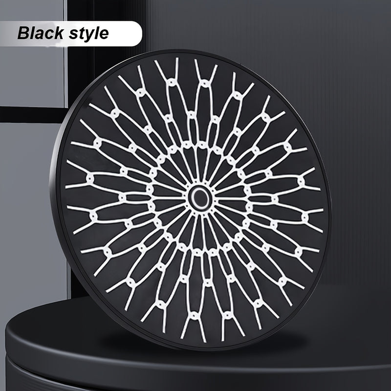 Cabezal de ducha redondo de 6 pulgadas, negro, moderno, de plástico, con rociador superior para baño sin esfuerzo, ideal para lavar el cabello y duchas, fácil instalación con montaje de inserción, rociadores para el cuerpo