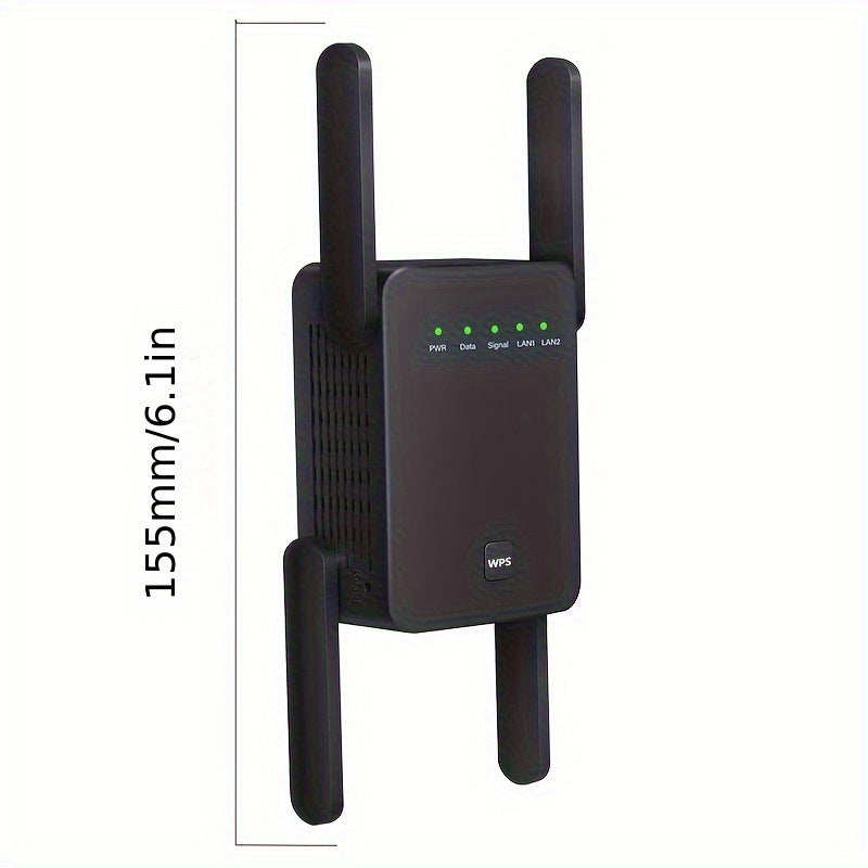 Extensor de señal WiFi para el hogar: Repetidor inalámbrico de internet con cobertura de hasta 6500 pies cuadrados y más de 45 dispositivos, amplificador de señal inalámbrica