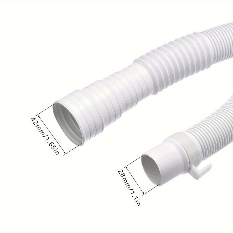 Manguera de Drenaje Flexible para Lavadora Blanca - Plástico Duradero, Accesorio Esencial para Electrodomésticos