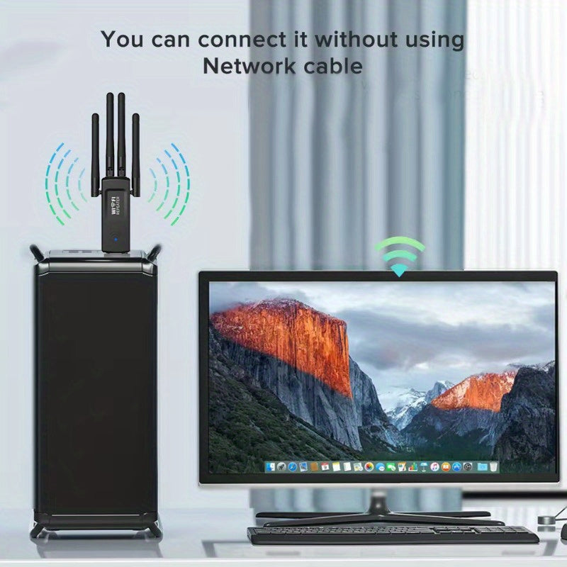 Amplificador de WiFi 300Mbps, Repetidor sin varillas Alimentado por USB para TV Inteligente, Laptop y Tableta - Elimina Zonas Muertas, Configuración Plug & Play, Amplificador Portátil para Hogar/Oficina, Alta Velocidad, Internet Potenciador, Ideal para T