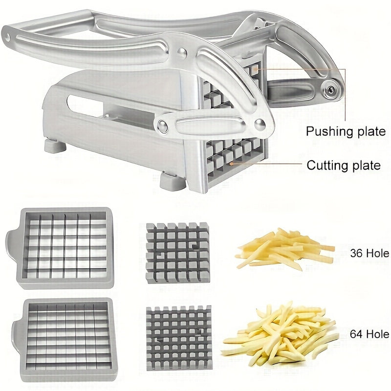Cortador de verduras y frutas de acero inoxidable multifuncional - Utensilio de cocina duradero para papas, cebollas, zanahorias, etc. - Ideal para barbacoas y cocina al aire libre