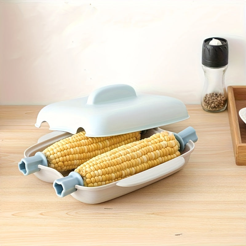 Vaporera de Maíz Innovadora para Microondas, 1 pieza, Ideal para Cocinas Domésticas con Alta Temperatura, Fácil Limpieza, Herramienta de Cocina Saludable que Ahorra Espacio - Perfecto para Verduras, Mariscos y Más
