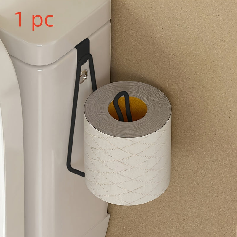 Soporte para papel higiénico de acero inoxidable montado en la pared, 1 unidad, pintado para fácil instalación y ahorro de espacio, ideal para baños y exteriores