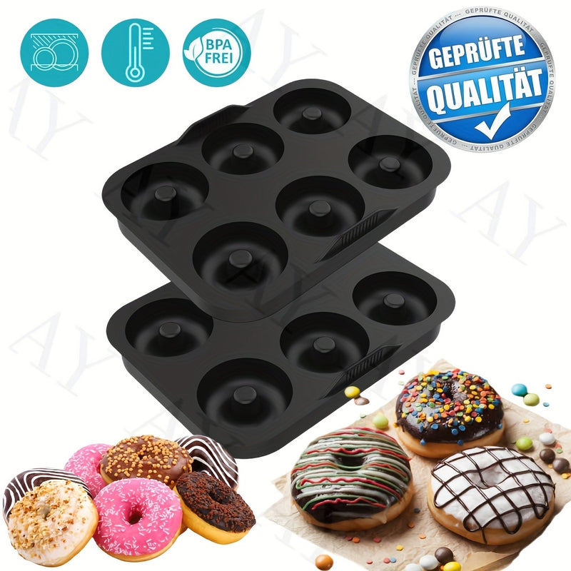 Revestimientos de Silicona Reutilizables Antiadherentes para Freidora de Aire | Molde para Donas, Tamaño Compacto (1/2 Piezas) - Compatible con Modelos Ninja AF400EU, AF451EU, SL400EU y Más Accesorios para Freidoras